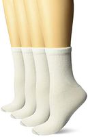 Dr. Scholl's Women's 4 Pack Diabetic and Circulatory Non Binding Ankle Socks, White, Shoe Size: 4-10