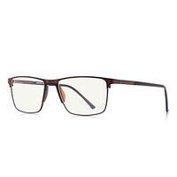 MERRY'S Fashion Blue Light Blocking Glasses - Reading Glasses with Optical Resin Protective Lens Metal Frame Spring Hinge Pattern Gift for Men and Women (2.00x, Brown)