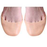 Wecando Soft Silicone Metatarsal Covers Ballet Point Sport Shoe Pads Toe Protector Ballet Pointe Cushion（1Pair)） (Skin)