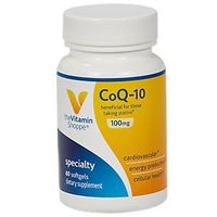 The Vitamin Shoppe CoQ10 100mg Beneficial for Those Taking Statins – Supports Heart Cellular Health and Healthy Energy Production, Essential Antioxidant – Once Daily (60 Softgels)