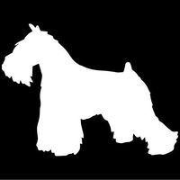 Miniature Schnauzer Dog Decal Sticker (White), Decal Sticker Vinyl Car Home Truck Window Laptop