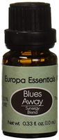 Europa Essentials All Natural Blues Away Mood Lifting Synergy Essential Oil Blend - 100% Pure Therapeutic Grade, Aromatherapy Blend with Ylang Ylang, Wild Orange and Peppermint, 10ml