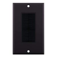 HONGYE 5-Pack Single Gang Brush Wall Plate (Black)