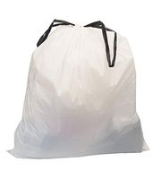 Gereen 8 Gallon Drawstring Trash bag Garbage Bag Trash Can Liner (White, 8 Gallon(90 Count))