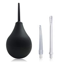 Enema Bulb Clean Anal Douche Enema Bulb for Men Women Health FDA Certificate Comfortable Medical Bulb with Storage Bag (220mlBlack)