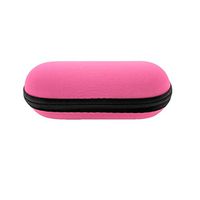 6" Medium Zippered Padded Pouch Hard Carrying Case Protective Glass Storage for Pipes (Pink)