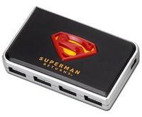 4PORT USB 2.0 Irocks Superman Hub Silver
