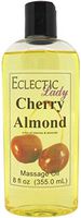 Cherry Almond Massage Oil, 8 oz, With Sweet Almond Oil and Organic Jojoba Oil, Preservative Free