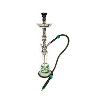 Alchemy Hookah 32” 100% Authentic Egyptian Full Size Hookah Pipe Set (Green Stripe)