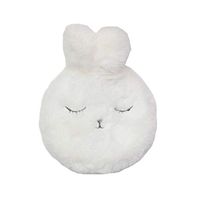 Cute Mini Plush Cover Hot Water Bottle Injecting Warm Water Bag Warm Hand(White Rabbit)