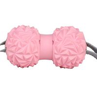 Lana Diamond Pattern Ribbon Peanut Massage Ball Fascia Ball deep Muscle Relaxation Ball Solid Acupuncture Point (Color : Pink)