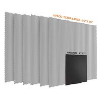 Noble Microfiber Cleaning Cloths, Extra Large 16 x 16 Inches (6 Pack) - Perfect for Cleaning Eyeglasses, Camera Lenses, Tablets, Phones, Car Screens, TVs and Other Delicate Surfaces (White, 16" x 16")