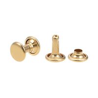 uxcell 20 Sets Double Cap Rivets Round Rivet Fasteners for Leather Craft Decorations 8mm 11mm