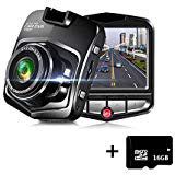 Full HD 1080P Mini Dash Cam Car Blackbox Car DVR 140 Wide Angle Dashboard Camera Vehicle Camera Front G-Sensor Motion Detection Loop Video Recorder Night Vision with 16GB Micro SD Card Parking Monitor