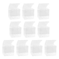 BESTONZON Candy Box, 50pcs Clear Plastic Box for Packaging Gift Box for Caramel Ornament Box for Gift Wedding and Birthday Party(5x5x5cm)