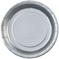 Pans Pro Party Colors 9" Round Dinner Paper Plate's (40, Silver)