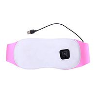 Heating Pad Electric Portable Heating Waist Pad Massage for Menstrual Cramps Lower Back Stomach Pain Relief Warming Waist Belt with 3 Gear Temperature and Vibrations Vibration Massage Pink