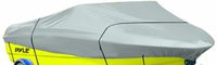 Pyle Protective Storage Boat Cover - Waterproof, Mildew and Weather Resistant with UV Sun Damage Protection Marine Grade Canvas for 22-24'L Beam Width to 116' V-Hull Runabouts and Outboards - PCVTB225