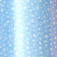 3/8" Printed Curling Ribbon 250 Yards - Reversable Blue DOTS