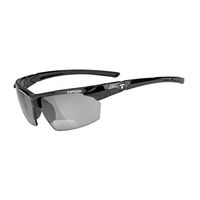 Tifosi Jet wrap sunglasses, Gloss Black, 2.0 Smoke Reader