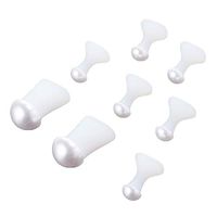 Lurrose 8PCS Gel Toe Separators Bunion Corrector for Hallux Valgus,Pain, Crooked Toes, Pedicure, Plantar Fasciitis (Pearl Shape Top)