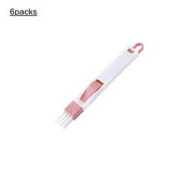 6 packs Mini dust clearner Minimalist flexible dustpan & Brush Slot for Window Computer Cleaning Tool desk micro usable Cleaning Brush (6 color random)