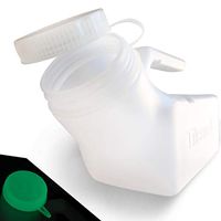 Urinals for Men by Tilcare (1 Pack) - 32oz/1000mL Thick Plastic Mens Bedpan Bottle with Screw-on Lid - Spill Proof Urinary Chamber - Male Portable Pee Bottles - Travel Urine Collection Containers