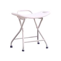 LBSX Bath Bench Adjustable Height, Lightweight Compact and Small Chair for Shower, Adjustable Shower Chair Bath Bench Without Back with Non-Slip Seat, Bathtub Stool for Seniors, White(45cm)