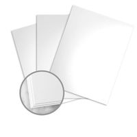 White Carolina Glossy Cover Stock, 12pt. / 280gsm. Double Sided Coated 50 Sheets Per Pack. (12 x 18)