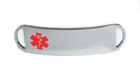 Custom Engraved Medical ID Alert Plate with Embossed Emblem. D-Style, Premium Series.