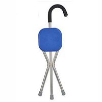 DSHUJC Folding Canes Seat Crutch Stool ABS Engineering Plastic Panel Non-Slip Handle and Foot pad Triangular Support Design for Elder Gift,B