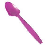 JAM PAPER Big Party Pack of Premium Plastic Spoons - Pink - 100 Disposable Spoons/Box