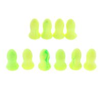 Pack of 10 Unisex Foam Travel Sleep Ear Plugs Noise Low-Pressure Sleeping Earplugs,Green