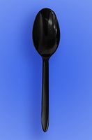 Wow Plastics Inc. Heavy Weight 7" Souper Spoon - Black Pp - 2/500 (1,000/Case)