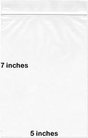 BNY Corner 2 Mil 5x7 Clear Plastic Zip Lock Bags, 5" x 7" Reloc Bag - 1000 Counts