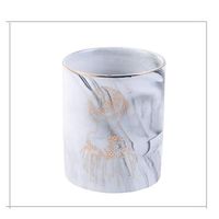 YWILLINK 1pc Ceramic Pen Holder Marble Texture Pencil Cup Pot Desk Organizer Makeup Brush Holder