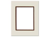 PA Framing, Double Layer Mat, 11 x 14 inches - Pebble /Maroon and White Cream Inner