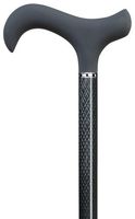 Ladies Fashionable Soft Touch Derby Cane Black  Triple Wound Carbon Fiber  -Affordable Gift! Item #DHAR-9075408