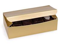 1 Pc Candy Boxes - 1 lb Gold Candy Boxes 7x3-3/8x2" - (2 Packs; 100 Per Pack) - Wraps-CBG2