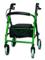 Soft Seat Aluminum Rollator with Round Back 1 Each Single Color Green Invacare Supply Group ISGKDGRN (Each)