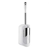 FTVOGUE Stainless Steel Toilet Brush with Holder Home Hotel Bathroom Handle Cleaning Tool Set(03)