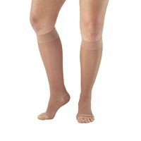 Ames Walker AW Style 44 Sheer Support 20 30mmHg Open Toe Knee Highs Nude LG