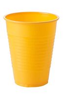Exquisite 12 oz Yellow Plastic Cups II 50 Count Bulk Pack Disposable Party Cups II Premium Quality Plastic Tumblers for Parties
