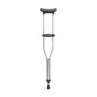 Underarm Crutches Non-Slip Thickening, 9-Section Height Adjustable Walking Crutch, Aluminum Alloy Underarm Crutches, Suitable for Arthritis Iumbar Muscle Strain Elderly Youth,Silver