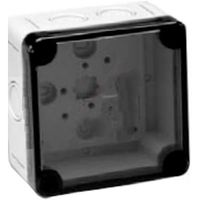 Altech Corp. 106-003, Junction Box; Polystyrene; Gray; 3.7x3.7x2.24 In; IP66; NEMA 4X; Clear Cover; TK Series
