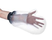 Arm Shower Cast Cover for Adult - Best Seal Watertight Protection, Clear Waterproof Bandage Protector for Hand, Wrist, Finger Wound in Bathing, 100% Reusable (Black, Short Arm)