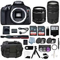 Canon EOS Rebel T6 Bundle With EF-S 18-55mm f/3.5-5.6 IS II & EF 75-300mm f/4-5.6 III Lens + Advanced Accessory Kit - Including EVERYTHING You Need To Get Started