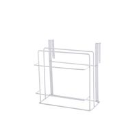 Storage Rack,Pinleg Kitchen Free Punch Wrought Iron Rack Household Shelf Rack Cabinet Wall Hanging Cutting Board Frame Free Punching Storage Strong Bearing Strength (White)