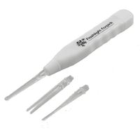 White Handle Flashlight EarPick Ear Wax Remover Tool Curette
