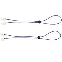 2pcs Napkin Clip Bib Towel Adjustable Cord Eating Paper Holder Wipes Clip Holder for Seniors Adults - Blue